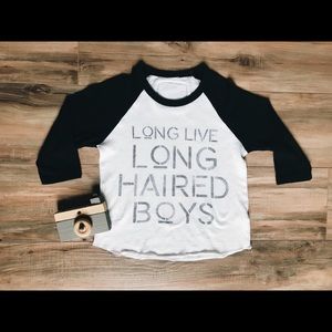 Fin First Long Live Long Haired Boys Tee